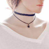 Star Pendant Choker Necklace