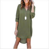 Autumn Fashion Loose Long Sleeve Chiffon Dress