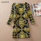 Spring Fashion Flower Print  Dress