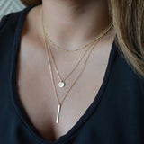 Simple Gold Silver Plated Necklace