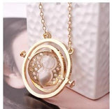 Gold plated time turner necklace