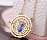 Gold plated time turner necklace