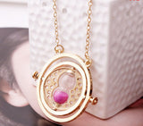 Gold plated time turner necklace