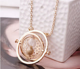 Gold plated time turner necklace