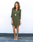 Autumn Fashion Loose Long Sleeve Chiffon Dress