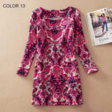 Spring Fashion Flower Print  Dress