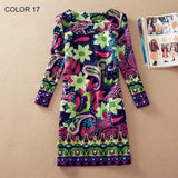 Spring Fashion Flower Print  Dress