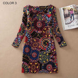 Spring Fashion Flower Print  Dress