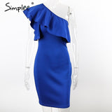 Simplee Autumn sexy ruffles short dress