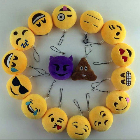 Cute Emoji Emoticon Smiley Face Keychain